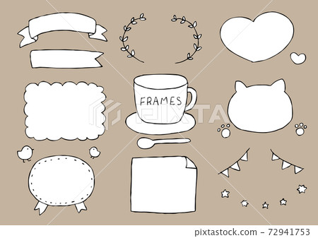 Simple and cute hand drawn frameset - Stock Illustration [72941753] - PIXTA