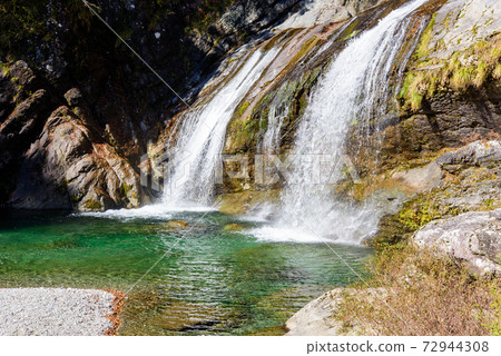 Kochi Prefecture is Amegaeri Waterfall in the Sedogawa Gorge 72944308