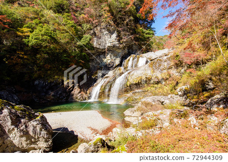 高知縣是瀨戶川谷的Amegaeri瀑布和秋葉 72944309