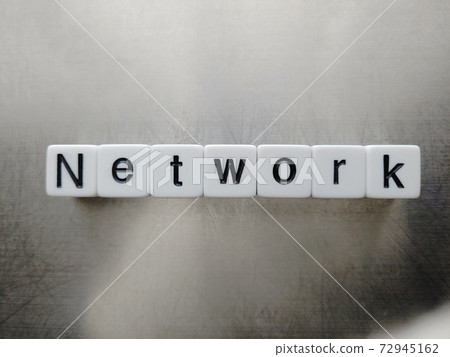 Dice letters lined up with Network in bright light 1 Dice letters lined up with Network in bright light 1 72945162