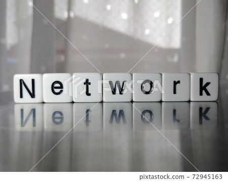 Dice letters lined up with Network in bright light 2 Dice letters lined up with Network in bright light 2 72945163
