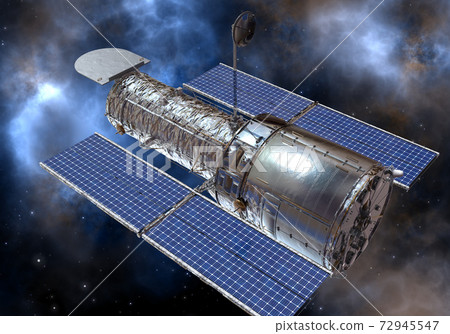 Space Telescope in deep space 3d illustration 72945547