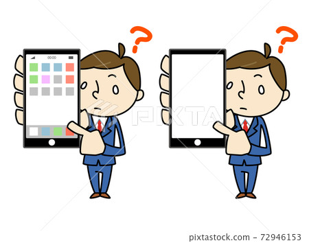 商務男性智能手機屏幕好 72946153