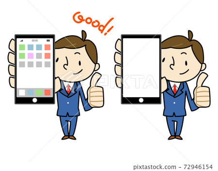 商務男性智能手機屏幕好 72946154