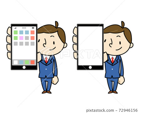 商務男性智能手機屏幕 72946156