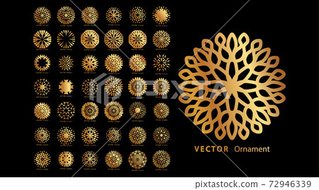 mandala \ ornament design collection. vector design with circular pattern in gold color mandala \ ornament design collection. vector design with circular pattern in gold color 72946339