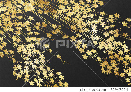 背景紋理櫻花豪華日式金色金燈籠金紙金箔新年賀卡新年日本紙壁紙 插圖素材 圖庫