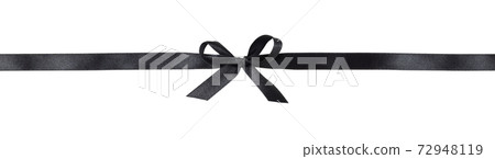 Black satin bow and ribbon Black satin bow and ribbon 72948119