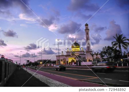 Al Amira al Hajjah Mariam Mosque at dusk 72948892