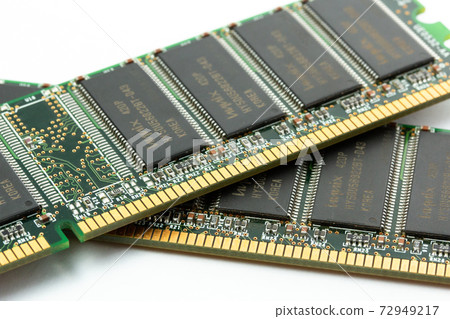 PC memory on white background PC memory on white background 72949217