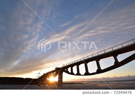 Kakegawa City Shiosai Bridge Morning 2012 20am 7:00 72949476