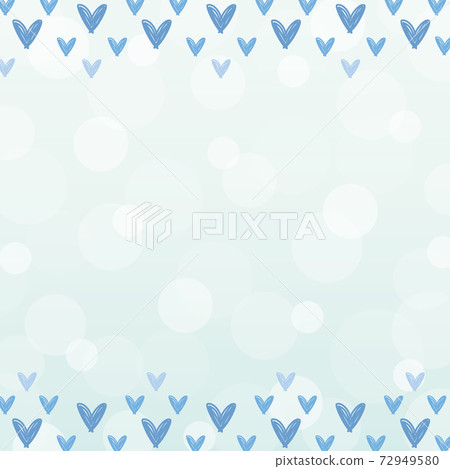 手寫的心背景框架廣場淡藍色 72949580