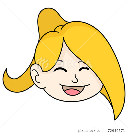 a beautiful blonde haired woman, doodle icon image 72950571