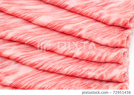 大理石紋日本黑牛肉片 72951436