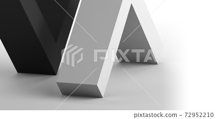 Abstract geometric installation, black and white 3d Abstract geometric installation, black and white 3d 72952210