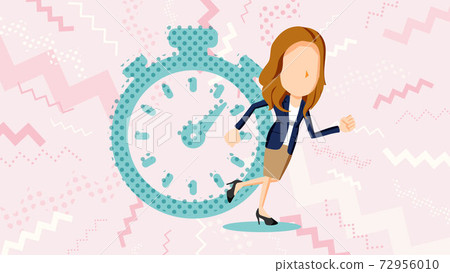 Illustration of a woman in a running suit 72956010