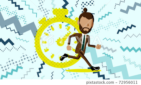 Illustration of a man in a running suit Illustration of a man in a running suit 72956011