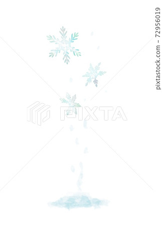 Snowflakes and puddles 72956019
