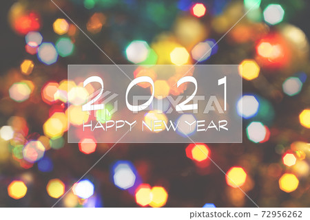 Happy New Year greeting card. 2021. Happy New Year greeting card. 2021. 72956262