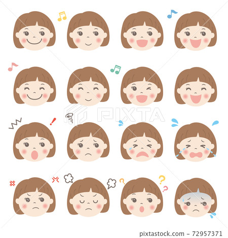 Child_Facial expression_Girl_03 - Stock Illustration [72957371] - PIXTA