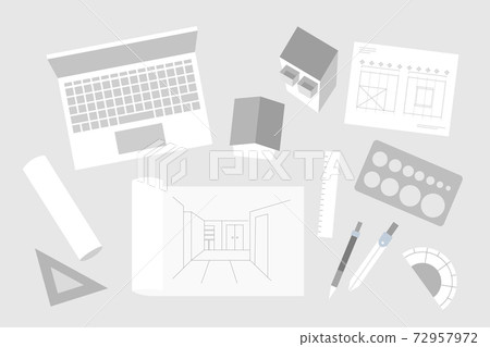 Illustration Architectural Survey Construction Design House Condominium Apartment Building Real Estate Vector AI Material Illustration Architectural Survey Construction Design House Condominium Apartment Building Real Estate Vector AI Material 72957972