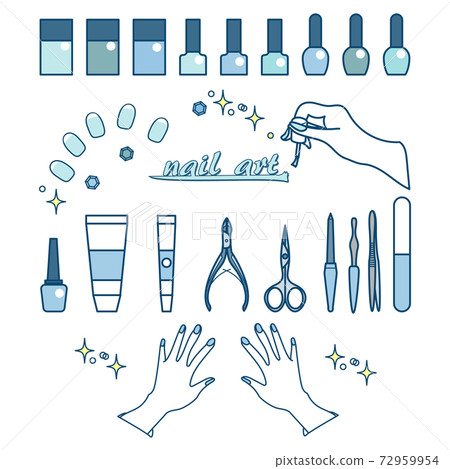 Nail set blue 72959954