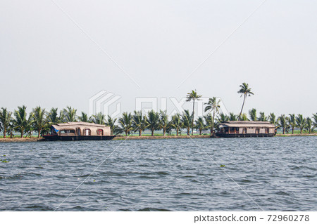 Houseboats on the Backwaters in Allepey Houseboats on the Backwaters in Allepey 72960278