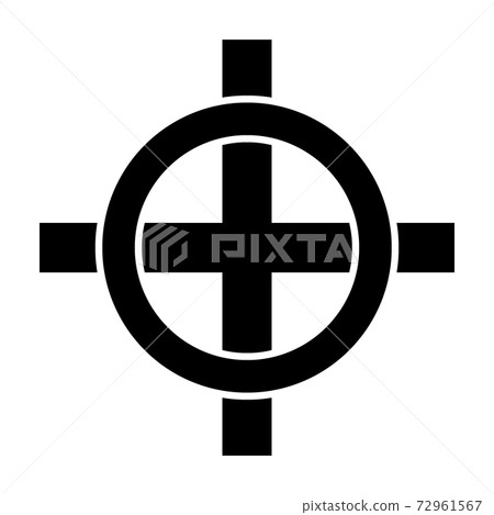 Celtic cross icon on white. Celtic cross icon on white. 72961567