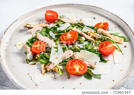 Fresh Chicken salad with feta, tomato, nuts and Fresh Chicken salad with feta, tomato, nuts and 72965367