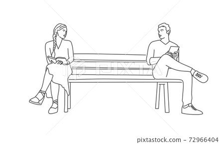 People on the bench. 72966404