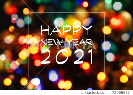Happy New Year greeting card. 2021. Happy New Year greeting card. 2021. 72966682