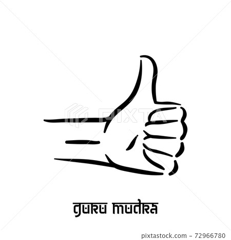 Guru mudra. Hand spirituality hindu yoga of fingers gesture. Technique of meditation for mental 72966780