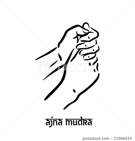Ajna mudra. Hand spirituality hindu yoga of fingers gesture. Technique of meditation for mental 72966814