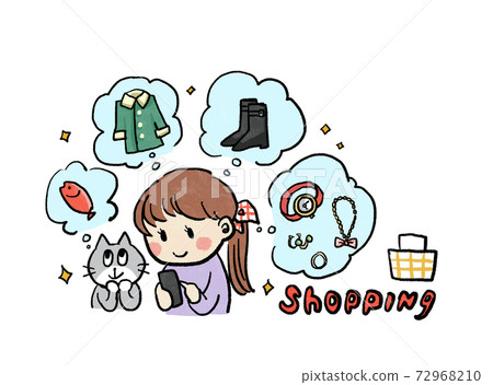 女孩和貓購物 女孩和貓購物 72968210