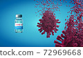 A Vaccine Covid-19 destruction A vaccine against coronavirus disease 3d Render 72969668