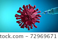 A Vaccine Covid-19 destruction A vaccine against coronavirus disease 3d Render 72969671
