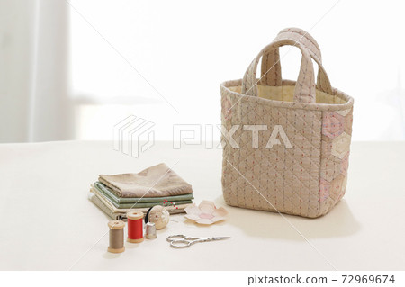 Quilt bag handmade craft with accessories Quilt bag handmade craft with accessories 72969674