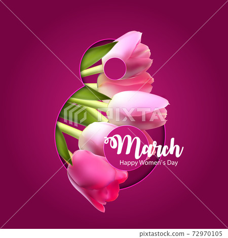 Poster International Happy Women's Day 8 March Floral Greeting card Vector Illustration Poster International Happy Women's Day 8 March Floral Greeting card Vector Illustration 72970105