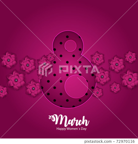 Poster International Happy Women's Day 8 March Floral Greeting card Vector Illustration Poster International Happy Women's Day 8 March Floral Greeting card Vector Illustration 72970116