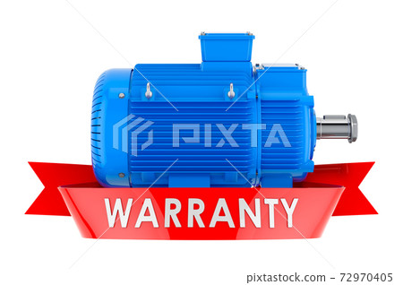 Electric motor warranty concept. 3D rendering 72970405