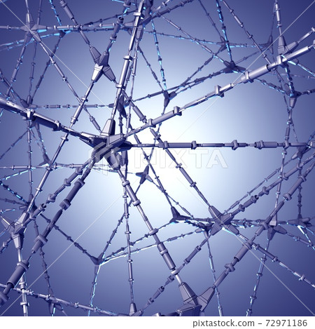 Futuristic abstract background. Neural network. Modern illustration. 3D Futuristic abstract background. Neural network. Modern illustration. 3D 72971186
