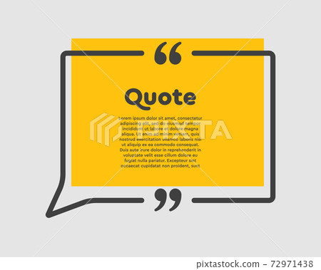 Quote rectangle text with bracket, vector banner 72971438