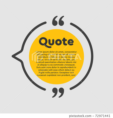 Text Quotes Rounded Quote circle text with bracket, vector background - Stock Illustration ...