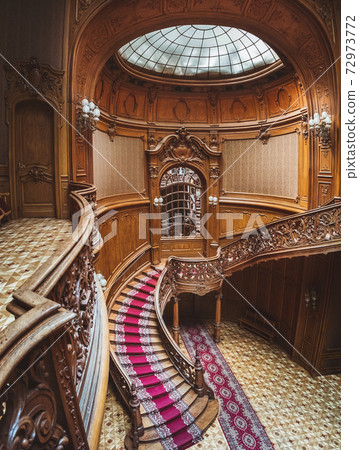 Old famous vintage interior of luxury Lviv museum 72973772