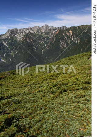 從高岳看的穗高山脈和八里岳 72974238
