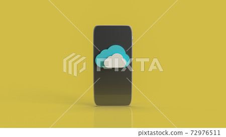 The cloud and smart phone for technology... - Stock Illustration ...