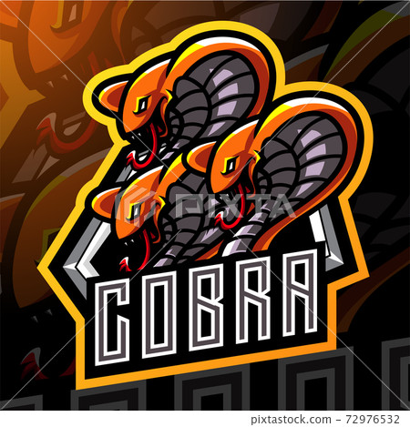 Logotipo de jogo de mascote snake design de logotipo king cobra