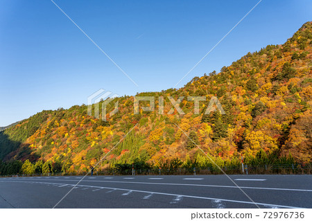 Shiga Prefecture Happuu Kaido Road of Ishigure Pass in autumn colors Shiga Prefecture Happuu Kaido Road of Ishigure Pass in autumn colors 72976736