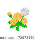 Illustration of a dandelion feeling spring 72978350