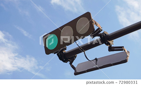 LED flat type vehicle traffic light 01 (green light) 72980331